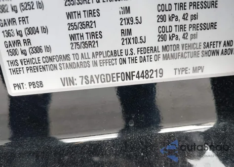 2022 Tesla Model Y Performance Dual Motor All-Wheel Drive z USA, uszkodzony, nr VIN 7SAYGDEF0NF448219